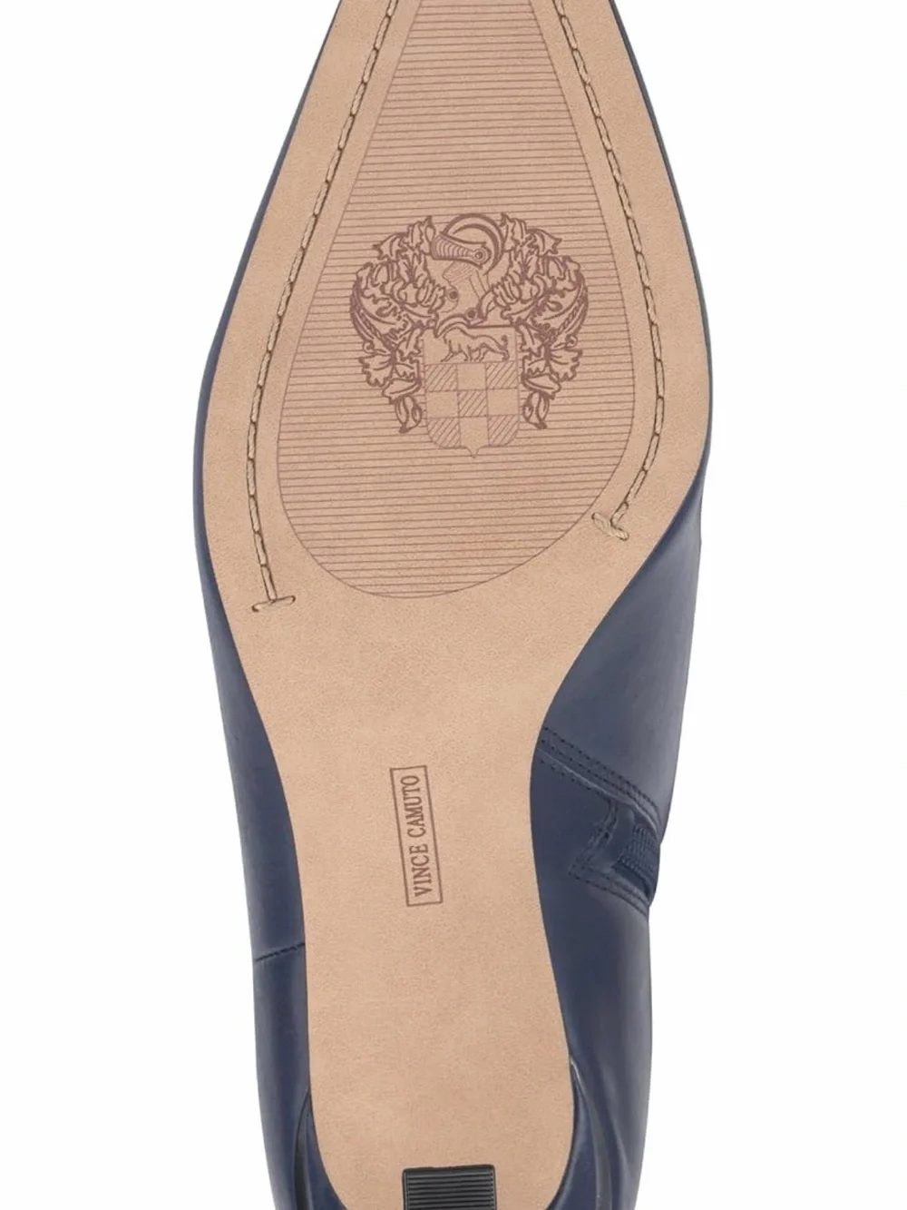 Vince Camuto Navy Leather  Pointed-Toe Boot